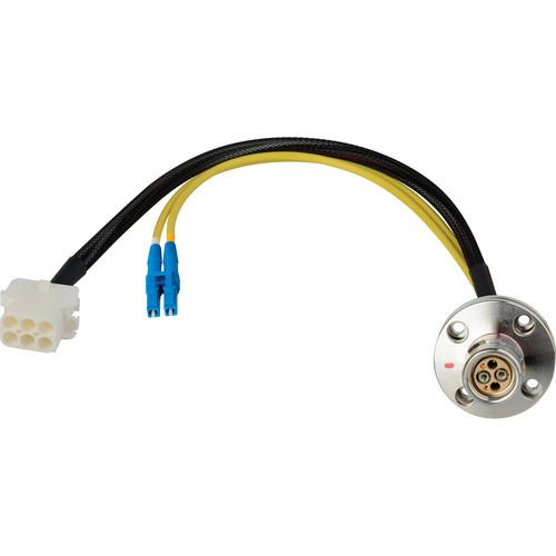 Camplex 6" Lemo FXW to Duplex LC Fiber & 6-Pin Reverse Gender Chassis Mount Inline Breakout Cable