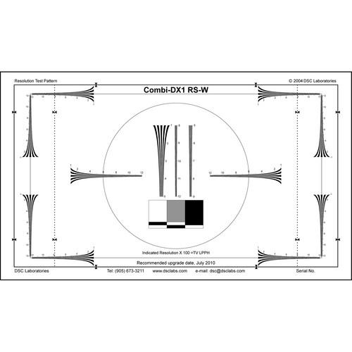 DSC Labs Combi DX-1 16:9 Hyperbolic Resolution Wedges