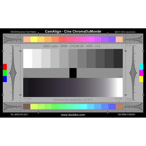 DSC Labs The Cine-ChromaDuMonde Camera Test Chart
