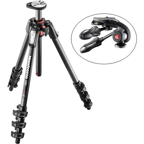 Manfrotto MT190CXPRO4 Carbon Fiber Tripod Kit with MH293D3-Q2 3-Way Photo Head and RC2 Quick Release System