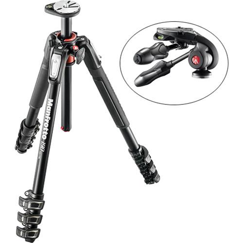 Manfrotto MT190XPRO4 Aluminum Tripod Kit with MH293D3-Q2 3-Way Photo Head