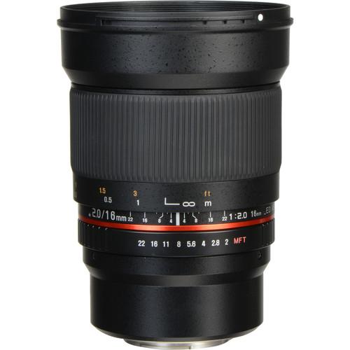 Rokinon 16mm f 2.0 ED AS UMC CS Lens for Micro Four Thirds Mount