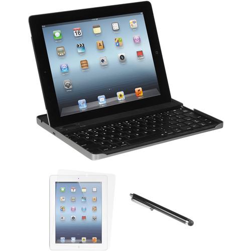 Xuma Aluminum Bluetooth Keyboard Case with Accessories Kit for iPad 2nd, 3rd, 4th Gen
