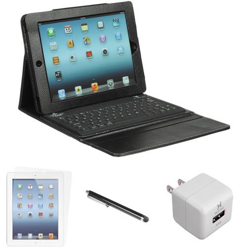 Xuma Silicone Bluetooth Keyboard Case with Accessories Kit for iPad 2nd, 3rd, 4th Gen