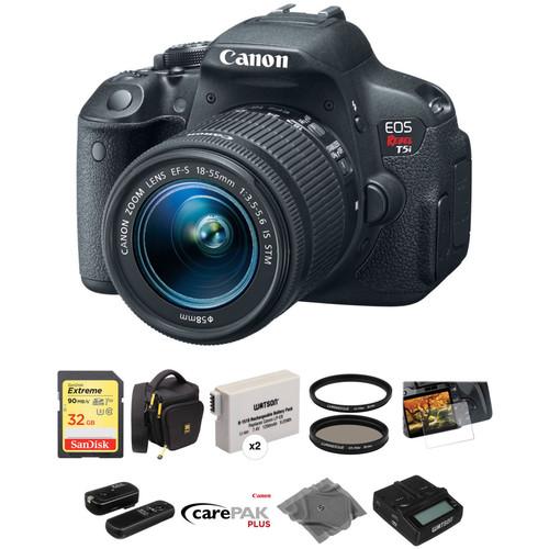 Canon EOS Rebel T5i DSLR Camera with 18-55mm Lens Deluxe Kit