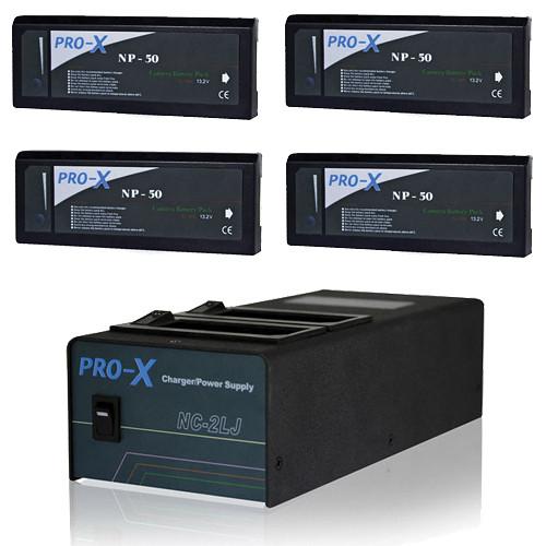 Core SWX 4x NP-50 NP-Style Batteries & Two-Position Charger Kit