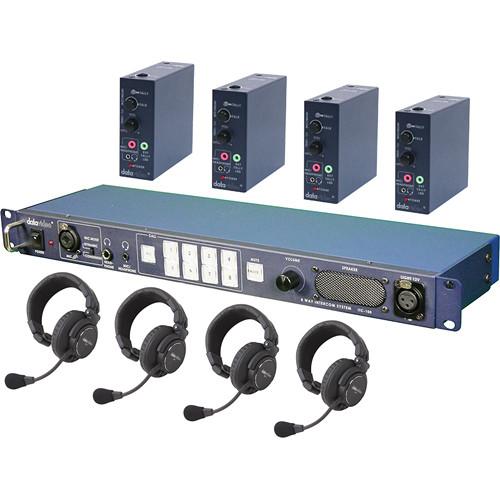 Datavideo ITC100HP1K - ITC-100 Wired Intercom System with Four HP-1 Headsets Kit
