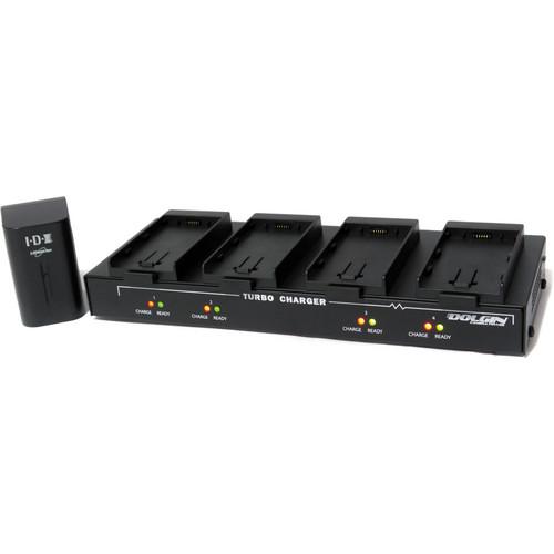 Dolgin Engineering TC40 Four-Position Simultaneous Battery Charger for JVC SSL-JVC50 and SWIT S-8I50