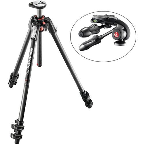 Manfrotto MT190CXPRO3 Carbon Fiber Tripod Kit with MH293D3-Q2 3-Way Photo Head and Q2 Quick Release System