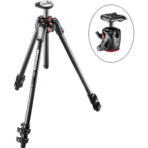 Manfrotto MT190CXPRO3 Carbon Fiber Tripod Kit with MHXPRO-BHQ2 XPRO Ball Head with 200PL Quick Release System