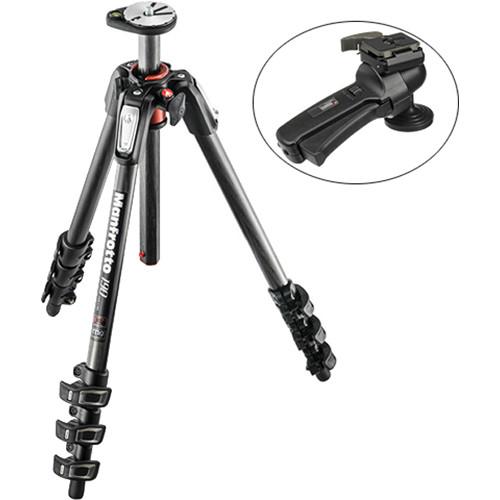 Manfrotto MT190CXPRO4 Carbon Fiber Tripod Kit with 322RC2 Grip Action Ballhead and RC2 Quick Release System