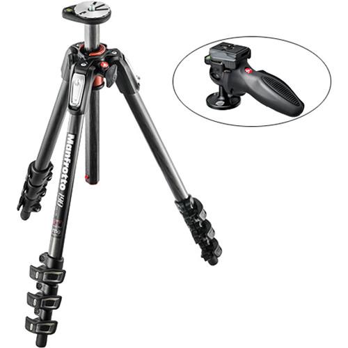 Manfrotto MT190CXPRO4 Carbon Fiber Tripod Kit with 324RC2 Joystick Head and RC2 Quick Release System