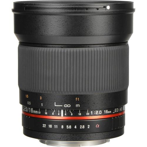 Rokinon 16mm f 2.0 ED AS UMC CS Lens for Sony Alpha APS-C Mount