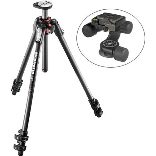Manfrotto MT190CXPRO3 Carbon Fiber Tripod Kit with 460MG 3D Magnesium Head with Quick Release System