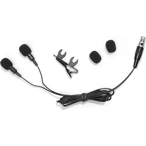 Pyle Pro Dual Electret Condenser Cardioid Lavalier Microphone for Shure Systems