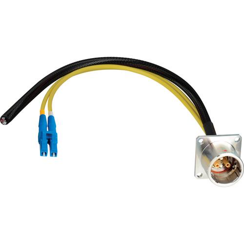 Camplex 6" Lemo EDW to Duplex LC Fiber & Blunt Lead Power Breakout Cable