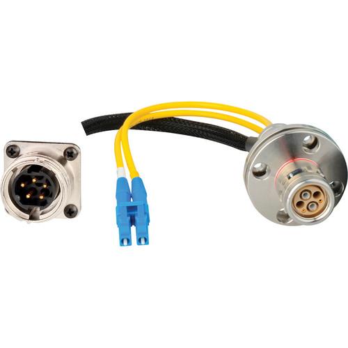 Camplex 6" LEMO FXW to Duplex ST Fiber & 5-Pin AMP Reverse Gender Breakout Cable