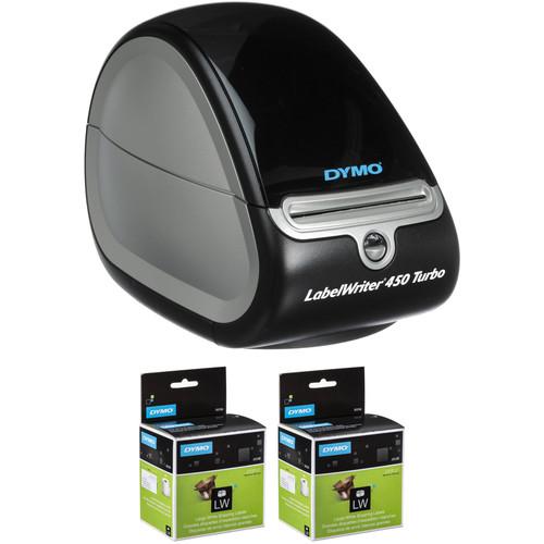 Dymo Label Writer 450 Turbo with White Shipping Labels Kit