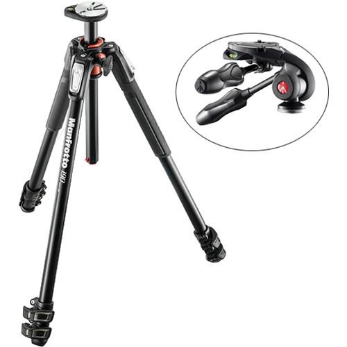 Manfrotto MT190XPRO3 Aluminum Tripod Kit with MH293D3-Q2 3-Way Photo Head