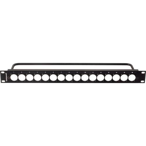 Switchcraft 1 RU Empty QG Panel with 1X16 E Series Knockouts and 4-40 Tapped Holes