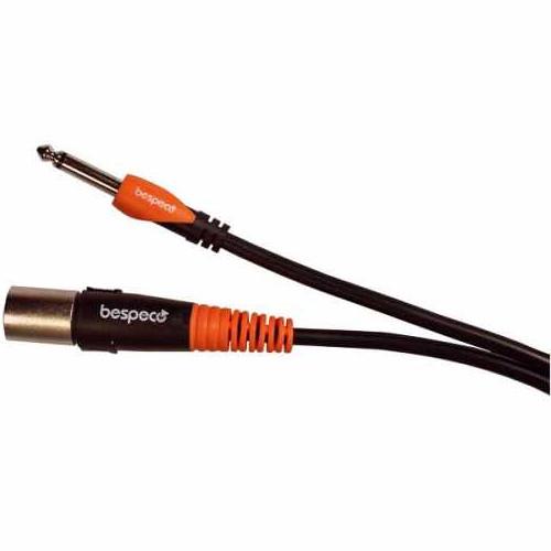 Bespeco SLJM100 1 4" TS Phone Male to XLR Male - Unbalanced Active Speaker Cable