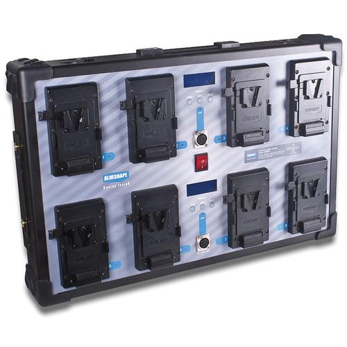 BLUESHAPE 8-Ch Wall Mount Charger & Monitoring Utility for V-Mount Lithium-Ion