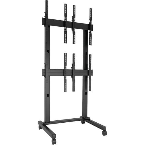 Chief FUSION 2 x 2 Portrait Micro-Adjustable Large Freestanding Video Wall Cart for 42 to 50" Screens