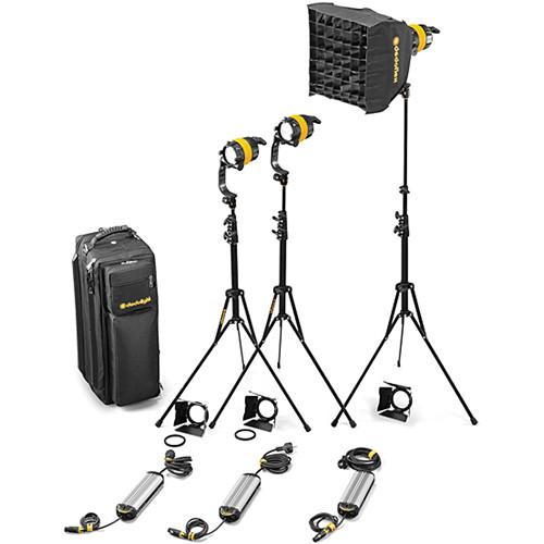 Dedolight DLED4-D Daylight LED 3-Light Basic Kit