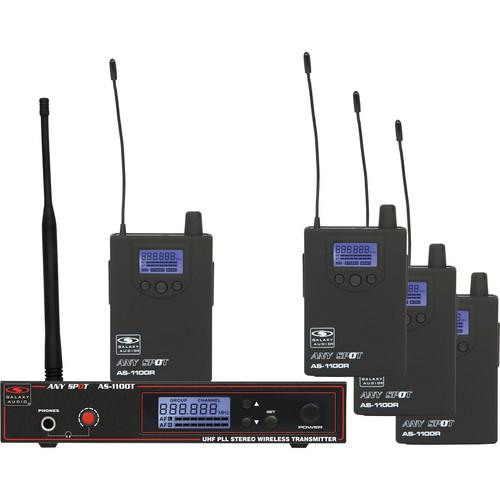 Galaxy Audio AS-1100D 4-User Personal Wireless Stage Monitoring System