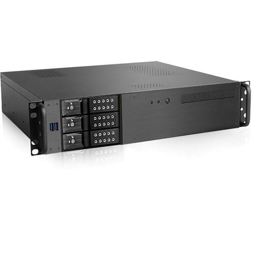 iStarUSA D-230HN-T 2U Compact 3 x 3.5" Bay Trayless Hotswap microATX Rackmount Chassis