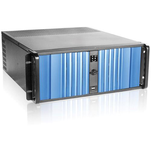 iStarUSA D Storm Series D-400SEA 4U Compact Stylish Rack Mountable Chassis with Blue Bezel