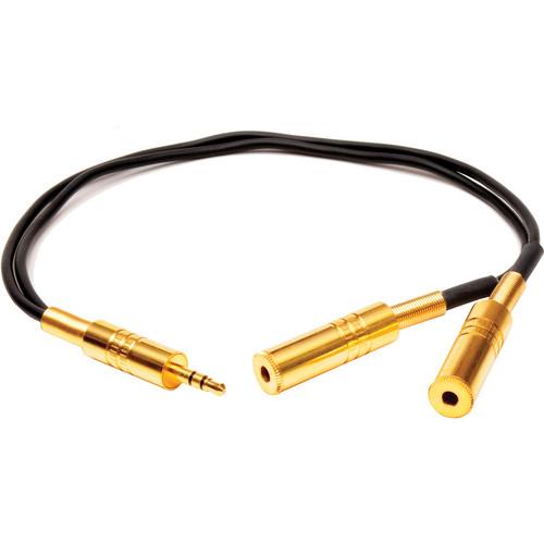 Microphone Madness Dual 3.5mm Female to 3.5mm Stereo Male Adapter Cable