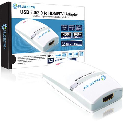 Prudent Way USB 3.0 to HDMI DVI Adapter