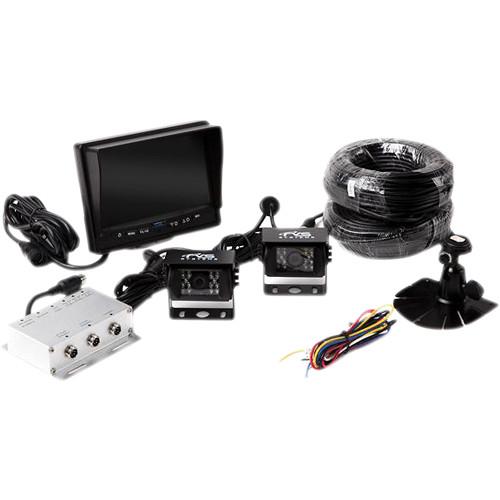 Rear View Safety Backup Camera System with Two Cameras and 7" Flush Mount Monitor