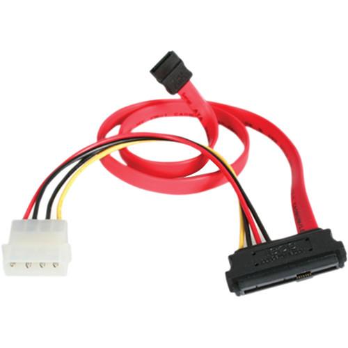 StarTech SAS 29 Pin to SATA Cable with LP4 Power