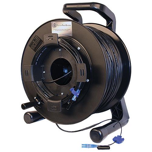 Tactical Fiber Systems DuraTAC Armored SM Tactical Fiber Cable & Reel with 2 LC Connectors