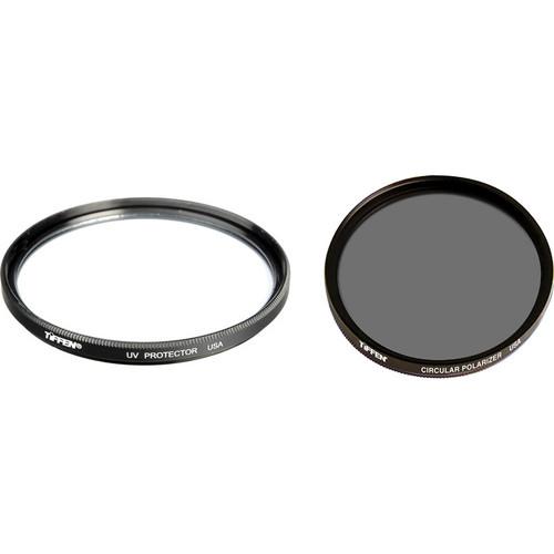 Tiffen 77mm UV Protector and Circular Polarizing Filters Twin Pack