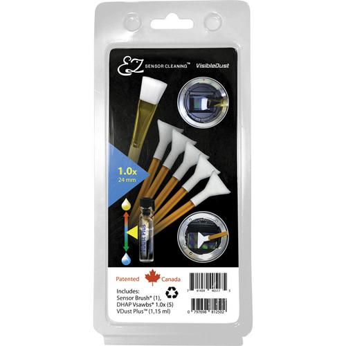 VisibleDust EZ Sensor Cleaning Kit PLUS with VDust Plus, 5 Orange DHAP 1.0x Vswabs and Sensor Brush