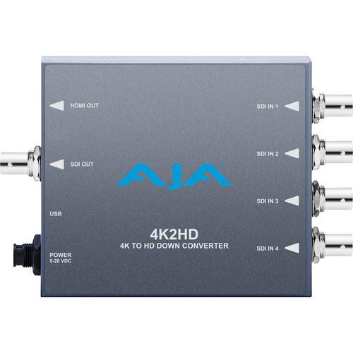 AJA 4K2HD 4K UHD to 3G HD SD-SDI and HDMI Downconverter