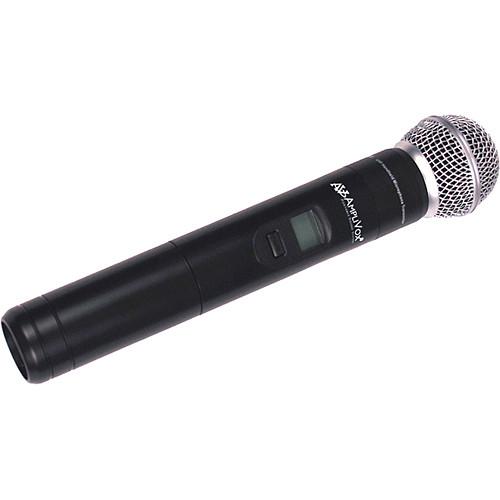 AmpliVox Sound Systems S1695 UHF-Wireless Handheld Mic with Built-In 16-Channel Transmitter