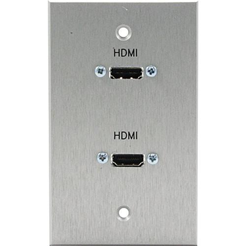 Comprehensive Single-Gang Wall Plate with Dual HDMI Pass-Through Connectors