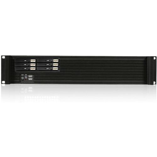 iStarUSA D-213-MATX-B126SA 2U Compact microATX Rackmount with 6 x 2.5" Hotswap Drives PS2 PSU