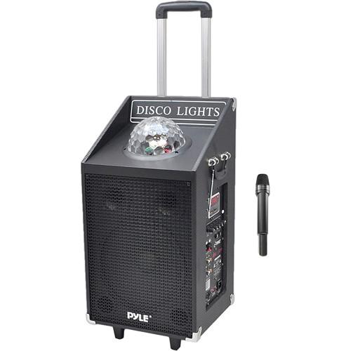 Pyle Pro Disc Jam 600-Watt Portable PA Speaker System with Disco Lights