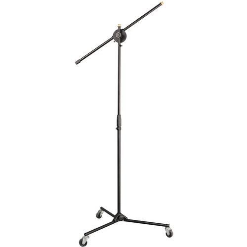 Pyle Pro Universal Height-Adjustable & Extendable Tripod Microphone Stand with Rolling Wheels