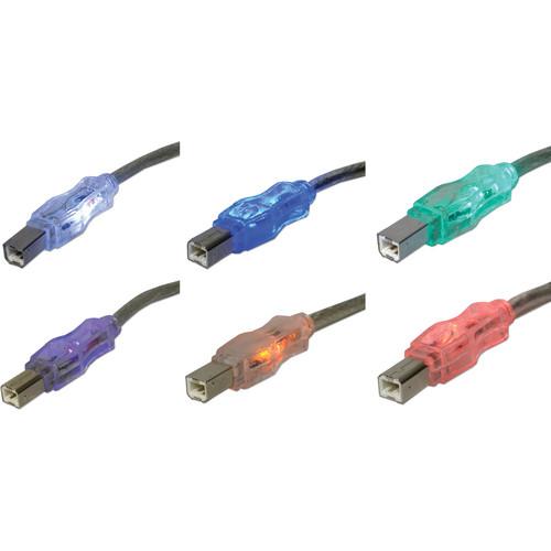 QVS USB 2.0 Translucent Lighted Cable with Multi-Color LEDs