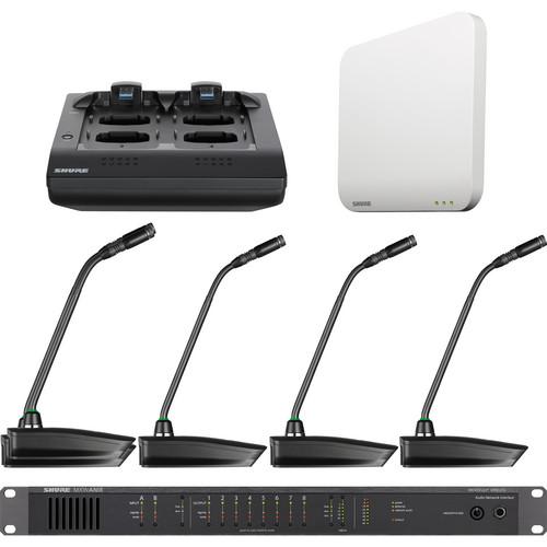 Shure Microflex 4-Channel 15" Gooseneck Microphone Wireless System