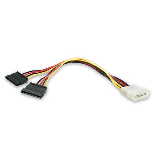 StarTech LP4 Male to 2x SATA Power Cable Y Adapter