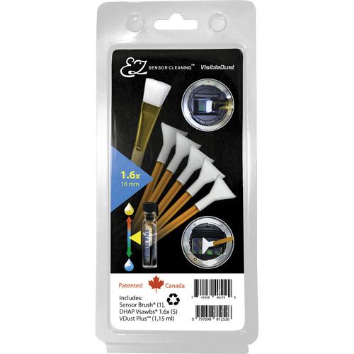 VisibleDust EZ Sensor Cleaning Kit PLUS with VDust Plus, 5 Orange DHAP 1.6x Vswabs and Sensor Brush