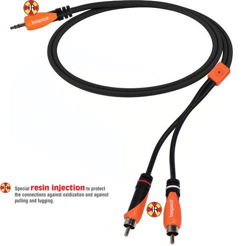 Bespeco 3.5mm Stereo Jack to 2 RCA Male Interlink Cable