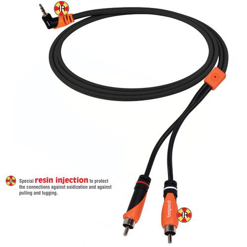 Bespeco Right Angle 3.5mm Stereo Jack to 2 RCA Male Interlink Cable